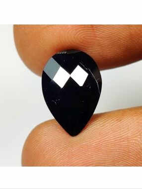 4.52 Ct Natural Black Onyx Pear Cut